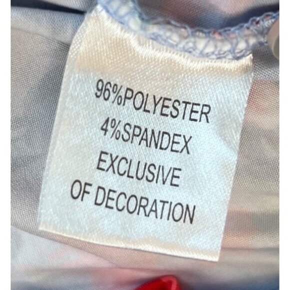 Mens Tailor Byrd Tropical Flamingo Print Blue/Red Wicking SPF 30 Polo Shirt - L - Picture 6 of 6